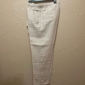 Tasso Elba Linen-Blend Chinos in Light Cream